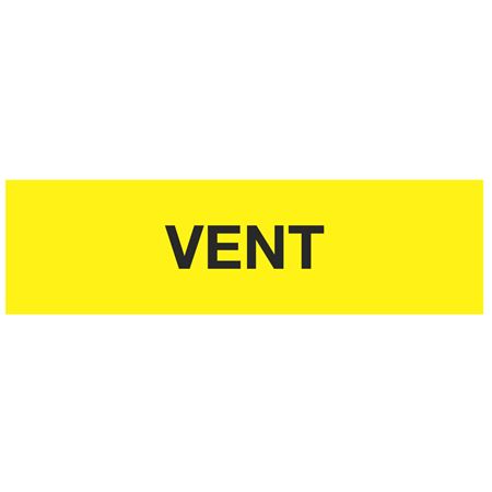 ANSI Pipe Markers Vent (Yellow) - Pk/10